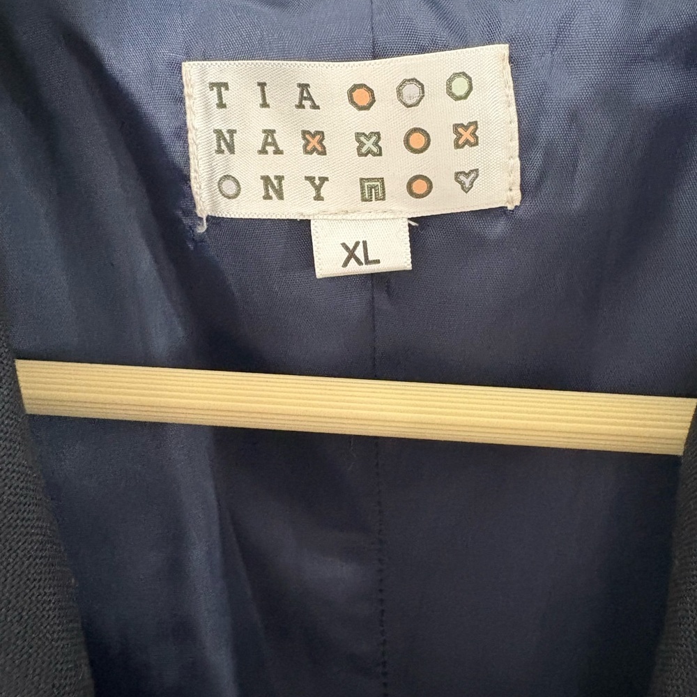 Navy Blue bead Embroidered Blazer Bee Jacket. Never worn - Picture 5 of 6